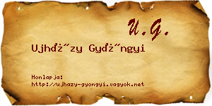 Ujházy Gyöngyi névjegykártya